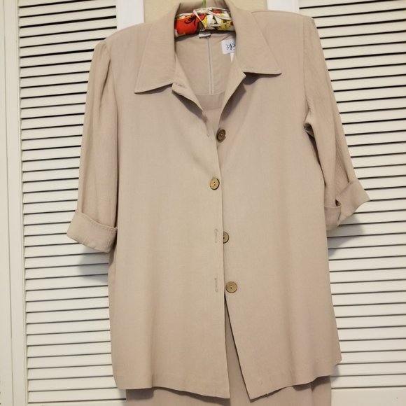DJ Summers Tan Dress with Jacket 12P - Picture 2 of 4
